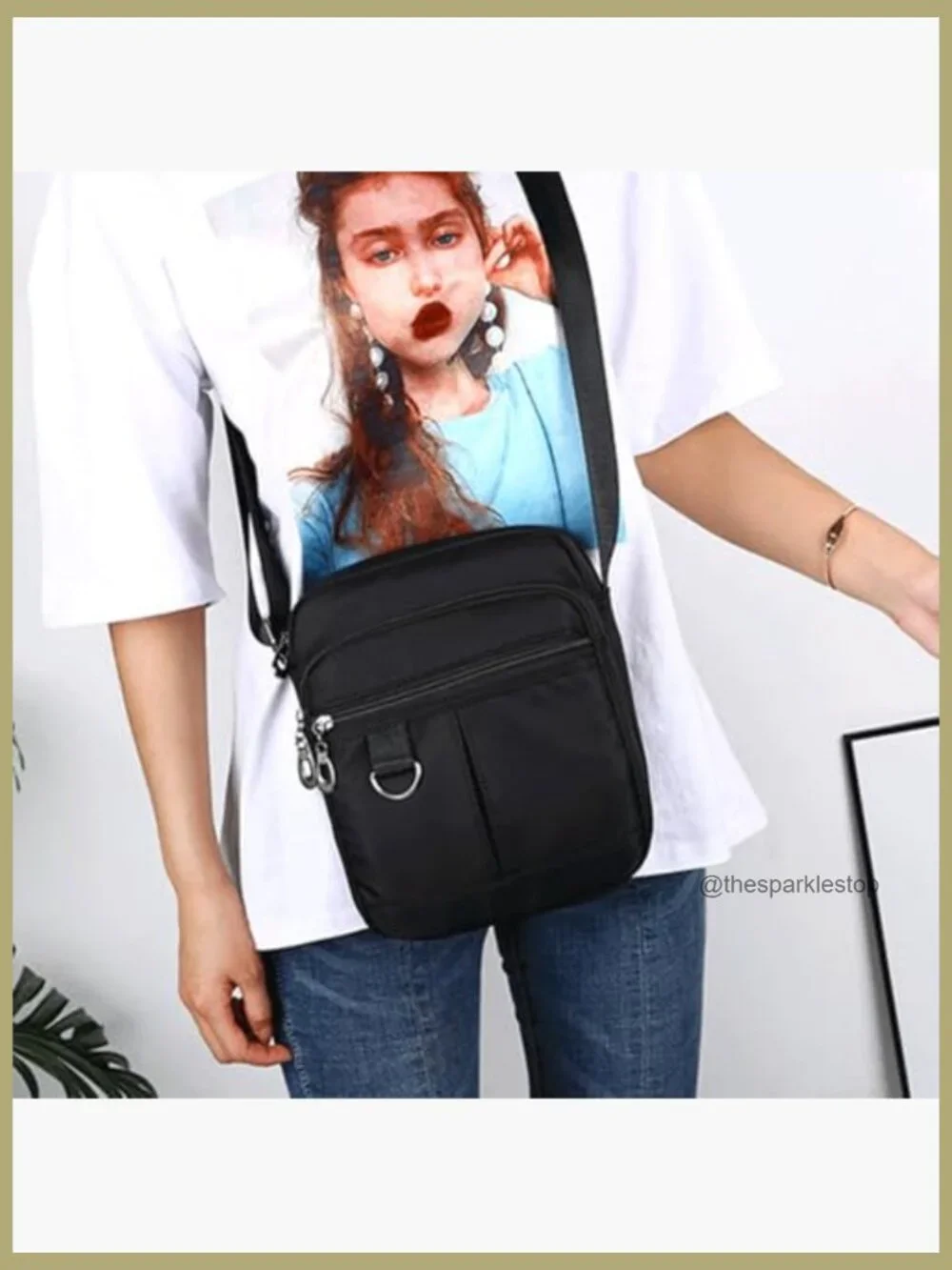 Mini Messenger Bag Crossbody Shoulder Bag Multi Pocket Travel Satchel